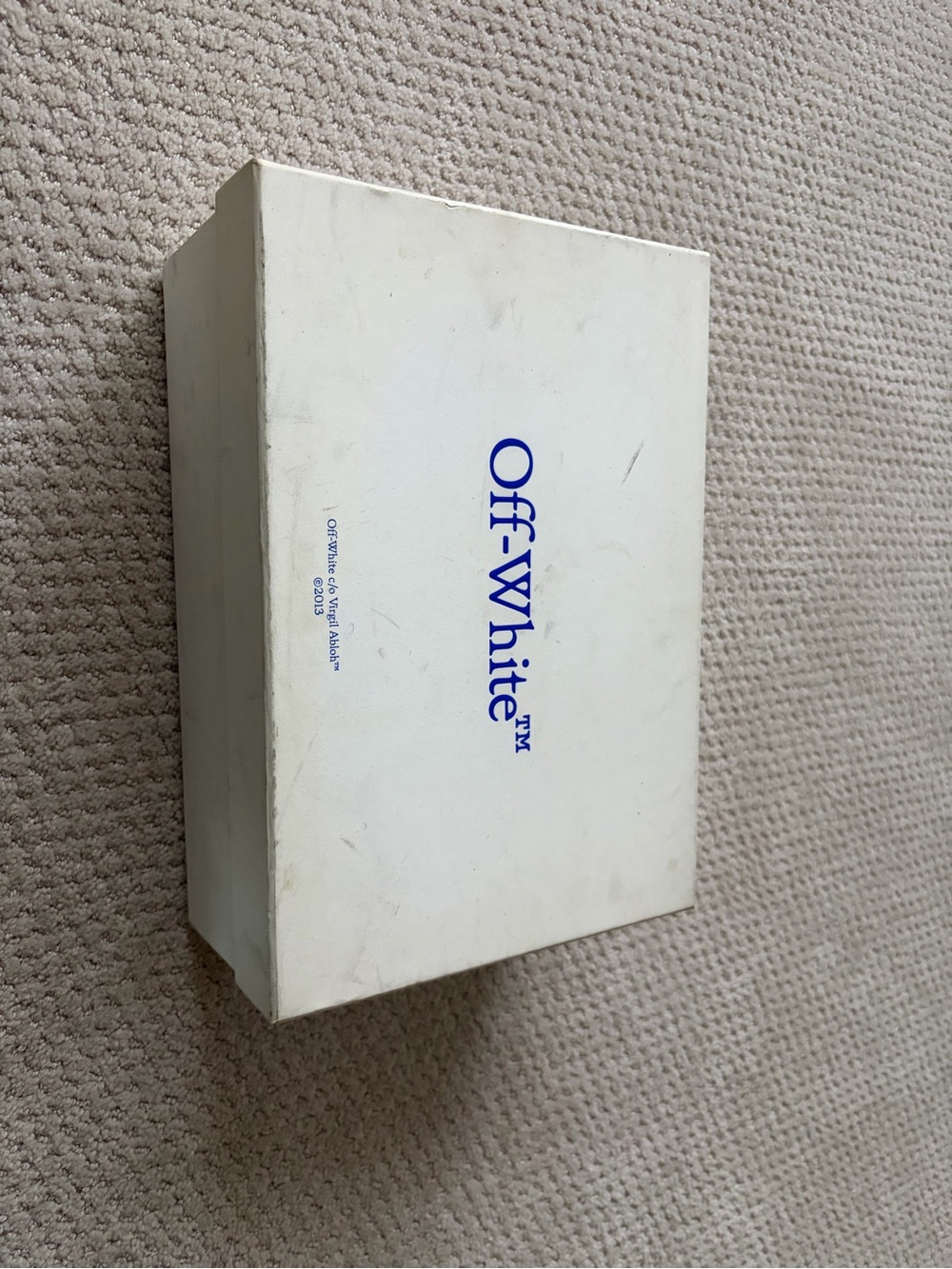Off-White White Box with Blue Logo